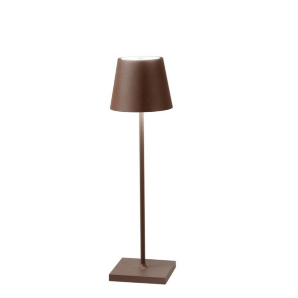 INTEC Lampe LED rechargeable DRINK en métal bronze avec variateur de lumière chaude (Lampes rechargeables extérieures / Éclairage extérieur LED)