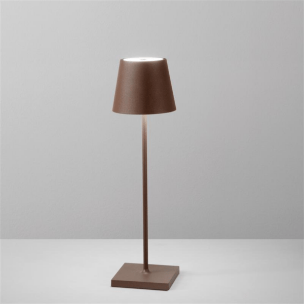 Lampe LED rechargeable DRINK en métal bronze avec variateur de lumière chaude – Image 2