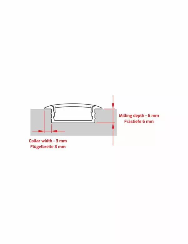 Inline Z profile aluminium encastré diffusant opale 2 m – Image 2