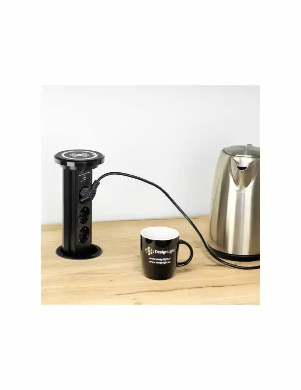 Bloc prises motorisé et charge Induction LIFT BOX noir – Image 6
