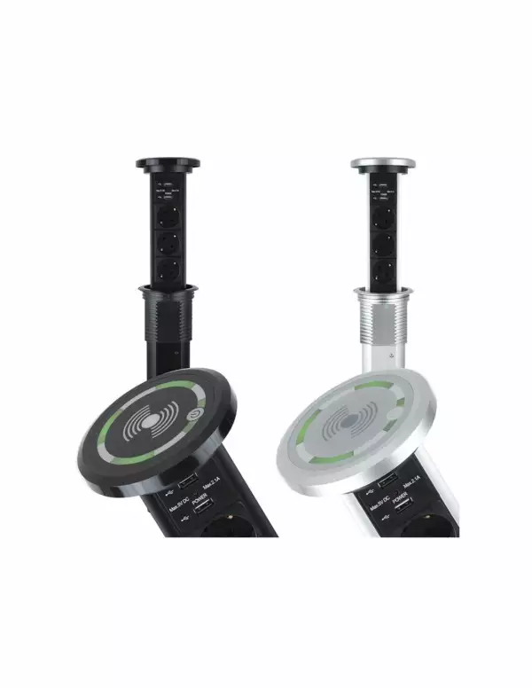 Bloc prises motorisé et charge Induction LIFT BOX noir – Image 3