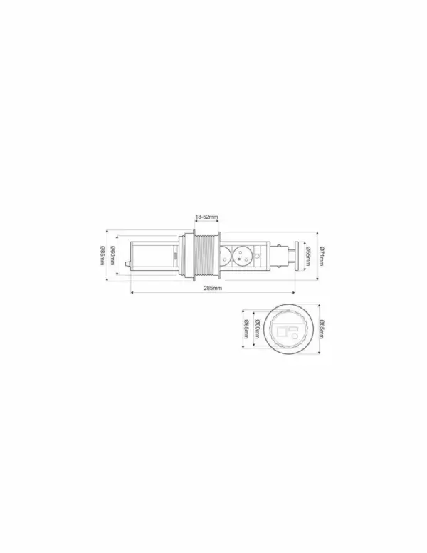 Bloc prise télescopique LIFT BOX Aluminium – Image 4