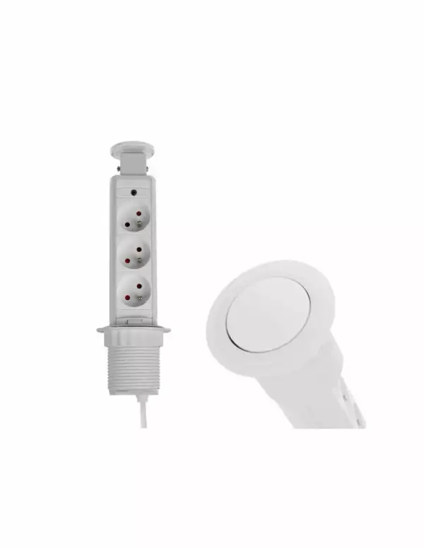 DESIGN LIGHT Bloc prises télescopique LIFT BOX blanc (Prises encastrables saillies et d'angle / Accessoires)