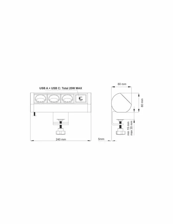 Bloc prises fixation rapide Officebox – Image 16