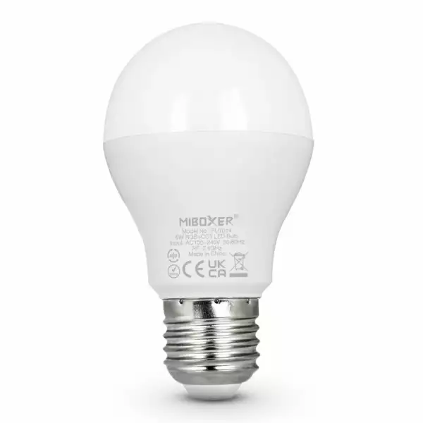 MIBOXER Ampoule connectée LED RGB+CCT 6W (2.4G) E27 (Connecté intérieur / Éclairage connecté)